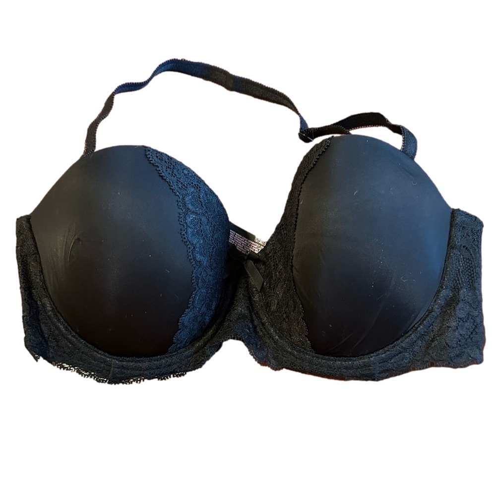 NWT Victoria Secrets Dream Angels Multi-Way Bra Black Lace Strapless, Halter 32D
